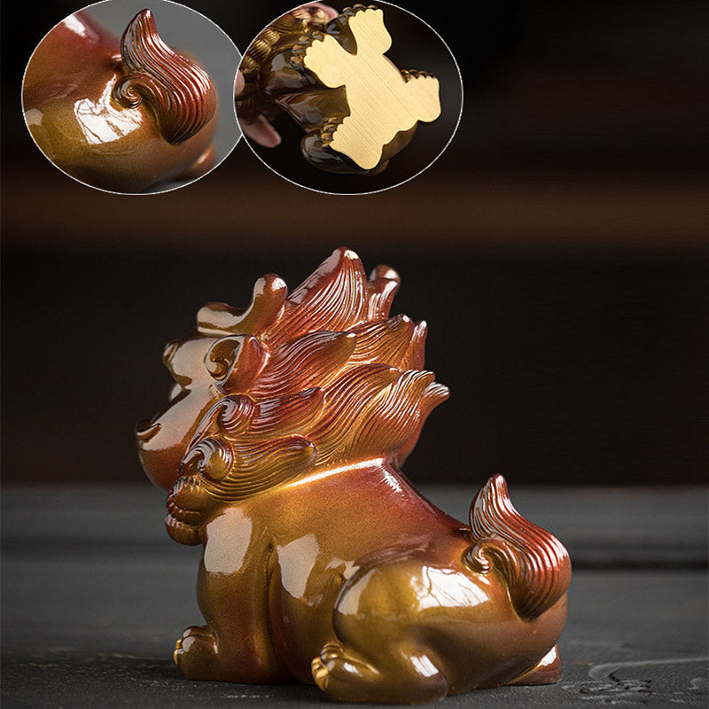 Buddha Stones Color Changing Small PiXiu Resin Tea Pet Wealth Home Figurine Decoration - image 7