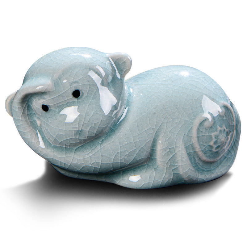 Buddha Stones Chinese Zodiac Wealth Ceramic Tea Pet Home Figurine Decoration - image 20