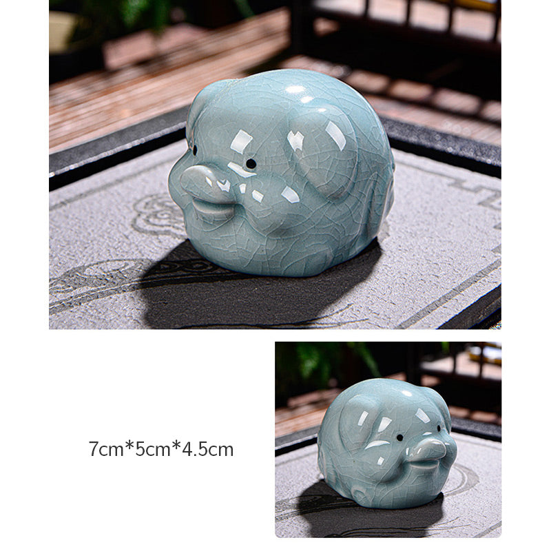 Buddha Stones Chinese Zodiac Wealth Ceramic Tea Pet Home Figurine Decoration - image 27