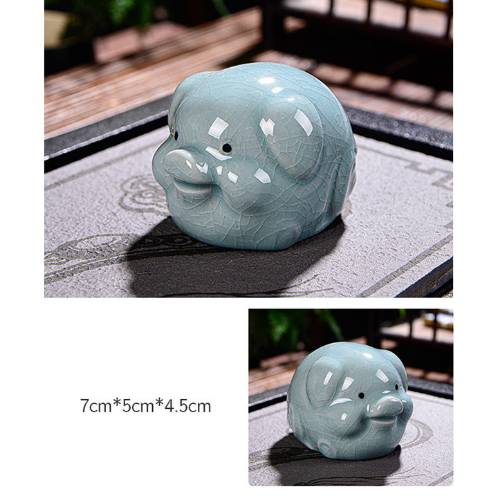 Buddha Stones Chinese Zodiac Wealth Ceramic Tea Pet Home Figurine Decoration - image 27