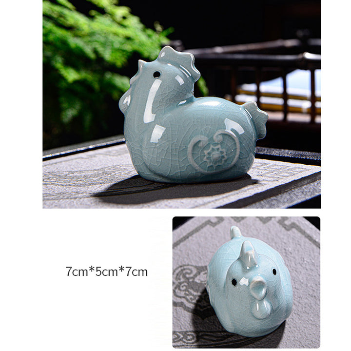 Buddha Stones Chinese Zodiac Wealth Ceramic Tea Pet Home Figurine Decoration - image 23