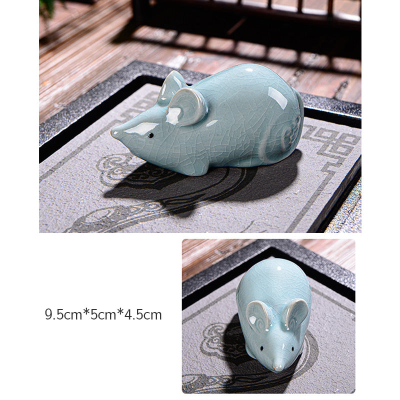 Buddha Stones Chinese Zodiac Wealth Ceramic Tea Pet Home Figurine Decoration - image 5