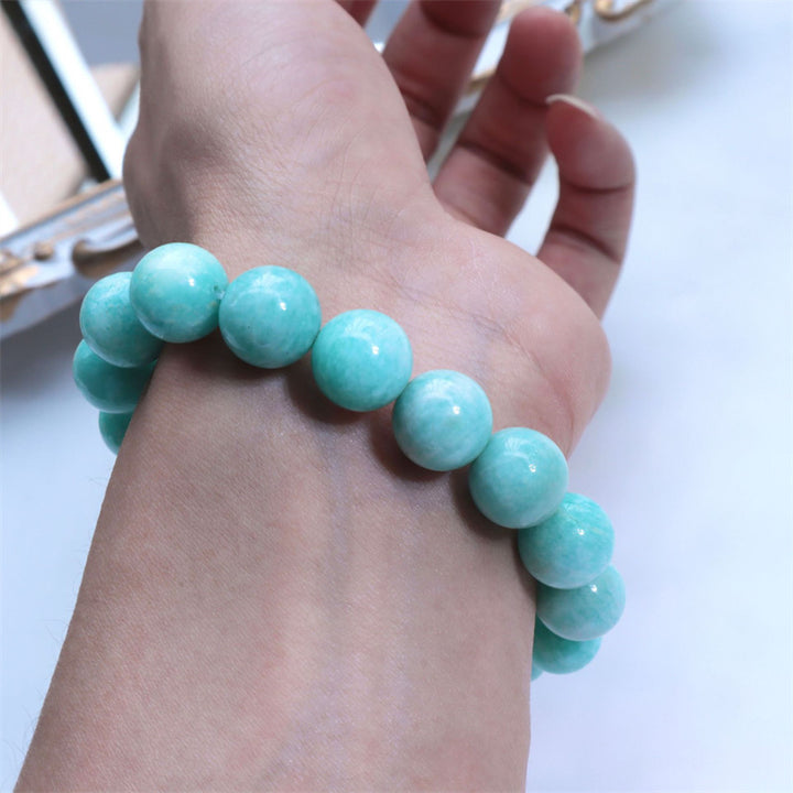 Buddha Stones Natural Amazonite Beads Healing Confidence Bracelet - image 5
