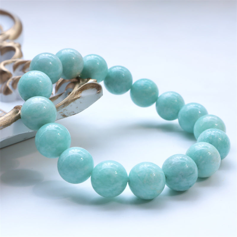 Buddha Stones Natural Amazonite Beads Healing Confidence Bracelet - 13mm(Wrist Circumference 14-16cm) - image 0