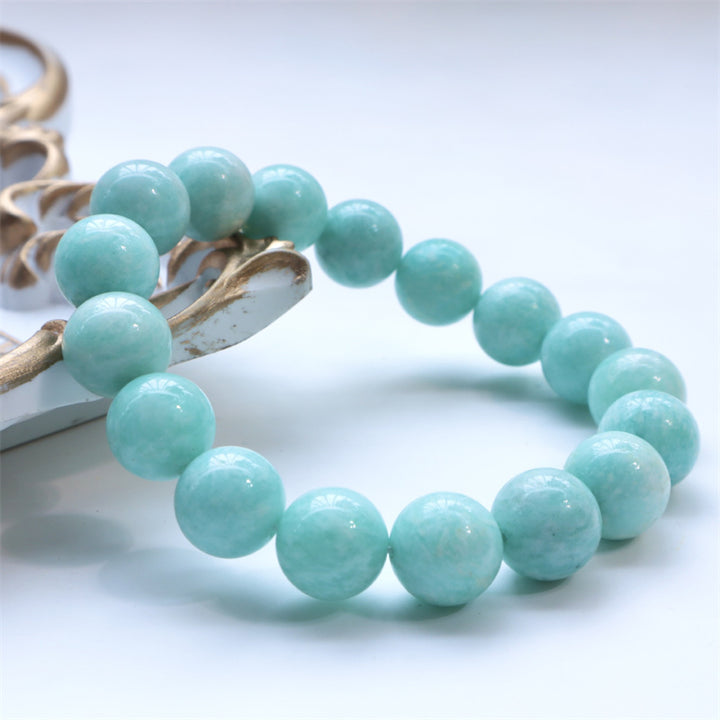 Buddha Stones Natural Amazonite Beads Healing Confidence Bracelet - 13mm(Wrist Circumference 14-16cm) - image 0