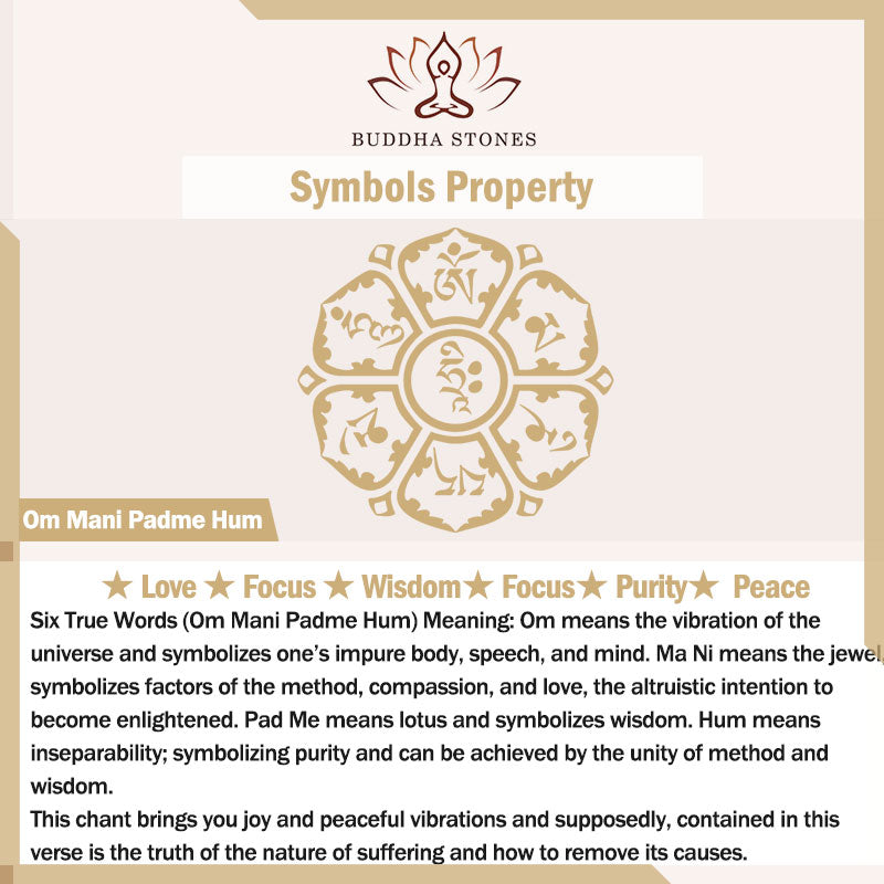Buddha Stones Om Mani Padme Hum Pixiu Swastika Spring Buckle Wisdom Bracelet - image 7