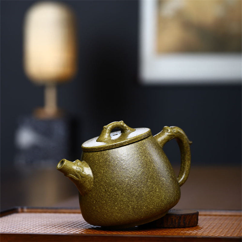 Buddha Stones Yixing Semi-handmade Yellow Green Purple Clay Kung Fu Teapot 240ml - image 1