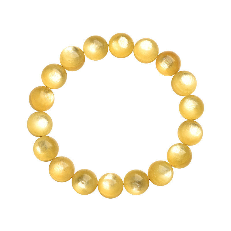 Buddha Stones Natural Golden Lepidolite Protection Prosperity Bracelet - image 7