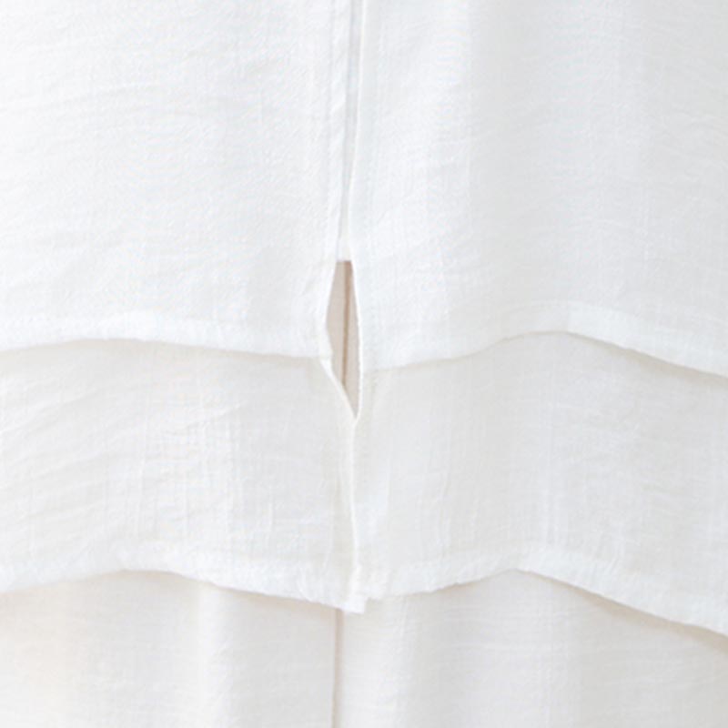 Buddha Stones 2Pcs Simple Chinese Frog Button Design Top Pants Meditation Yoga Zen Tai Chi Cotton Clothing Women's Set - image 13