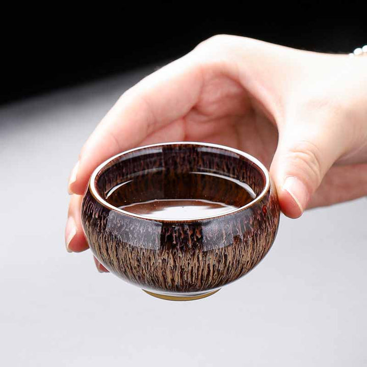Buddha Stones Small Koi Fish Kiln Change Chinese Jianzhan Ceramic Teacup Kung Fu Tea Cup 60ml - image 14
