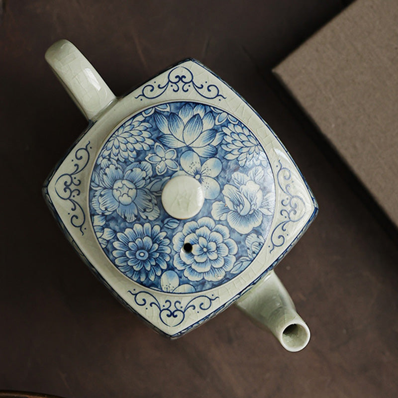 Buddha Stones Blue and White Porcelain Chinese Gongfu Tea Ceramic Kung Fu Teapot Cup Tea Filter Canister - image 4