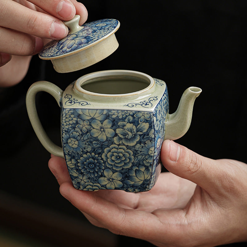 Buddha Stones Blue and White Porcelain Chinese Gongfu Tea Ceramic Kung Fu Teapot Cup Tea Filter Canister - image 6