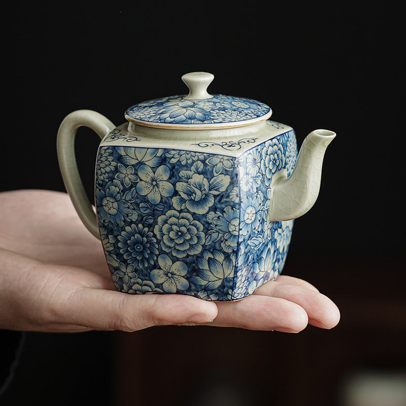 Buddha Stones Blue and White Porcelain Chinese Gongfu Tea Ceramic Kung Fu Teapot Cup Tea Filter Canister - image 2