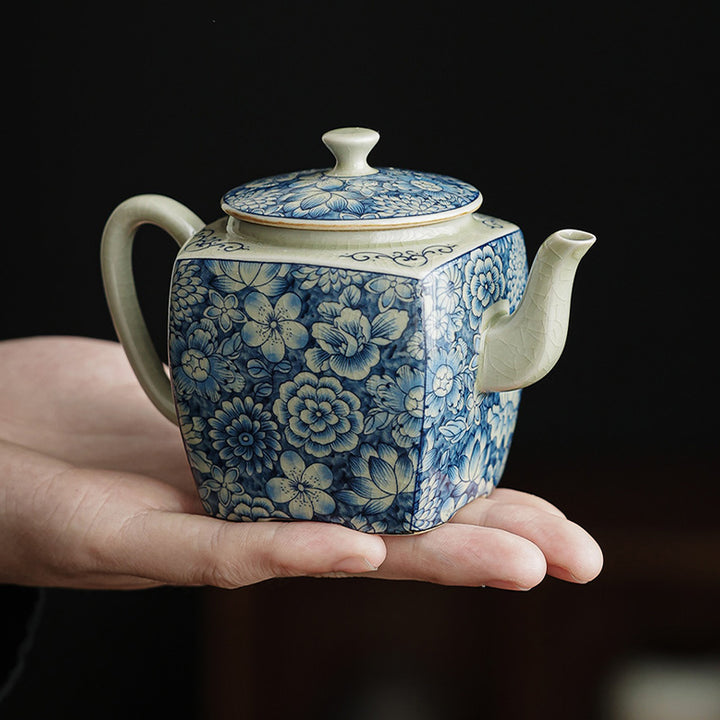 Buddha Stones Blue and White Porcelain Chinese Gongfu Tea Ceramic Kung Fu Teapot Cup Tea Filter Canister - image 2