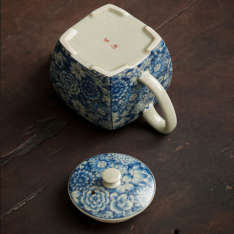 Buddha Stones Blue and White Porcelain Chinese Gongfu Tea Ceramic Kung Fu Teapot Cup Tea Filter Canister - image 11