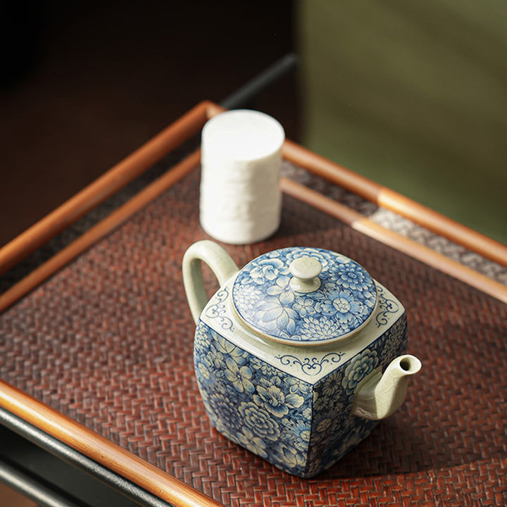 Buddha Stones Blue and White Porcelain Chinese Gongfu Tea Ceramic Kung Fu Teapot Cup Tea Filter Canister - image 12