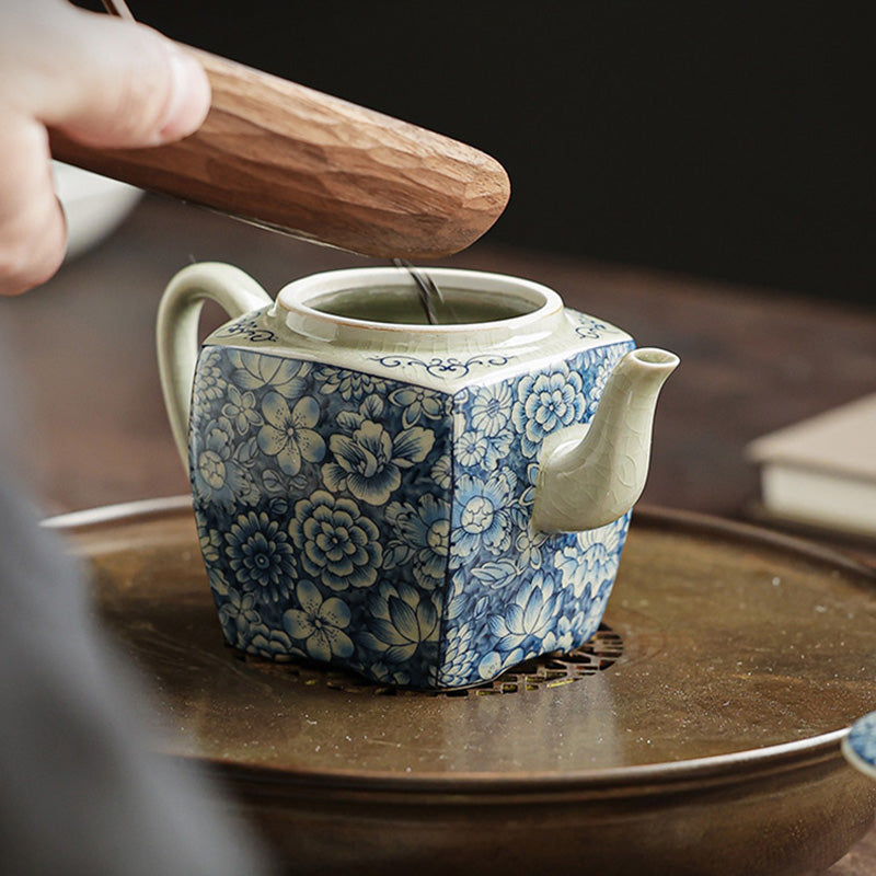 Buddha Stones Blue and White Porcelain Chinese Gongfu Tea Ceramic Kung Fu Teapot Cup Tea Filter Canister - image 3