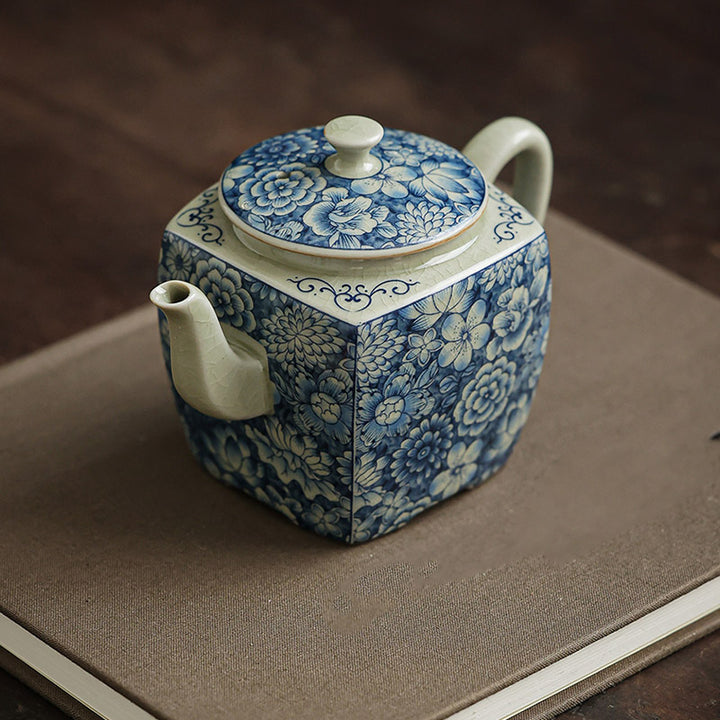 Buddha Stones Blue and White Porcelain Chinese Gongfu Tea Ceramic Kung Fu Teapot Cup Tea Filter Canister - image 1