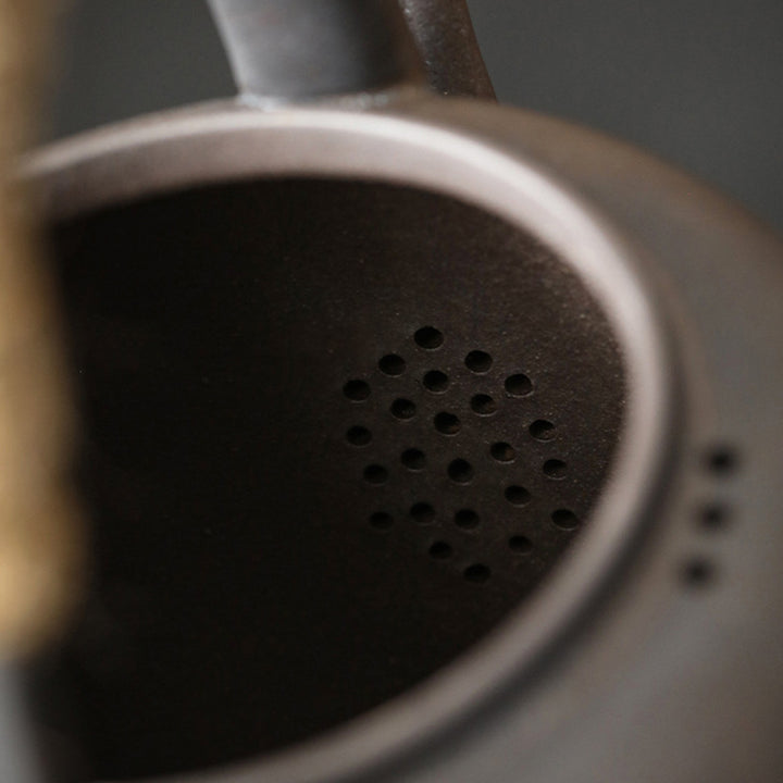 Buddha Stones Retro Brown Chinese Gongfu Tea Ceramic Kung Fu Teapot 700ml With Base - image 9