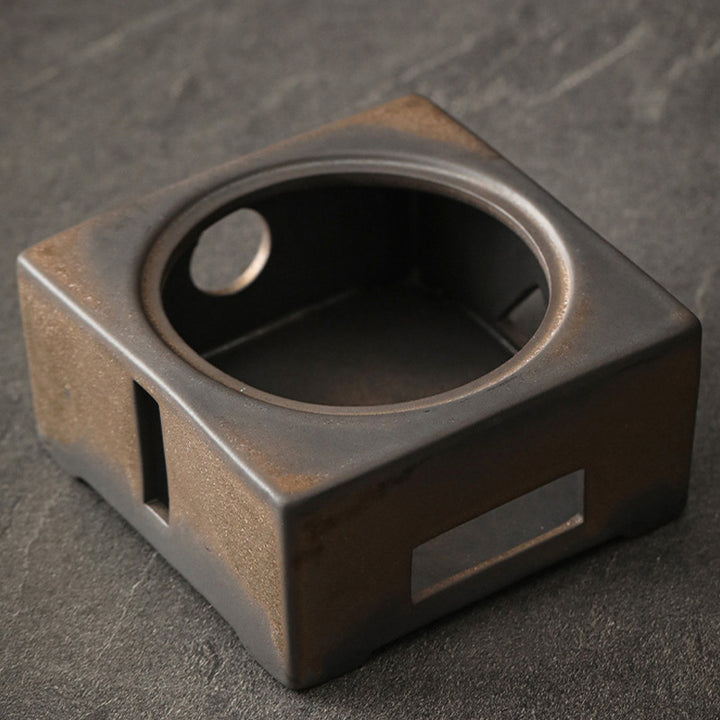 Buddha Stones Retro Brown Chinese Gongfu Tea Ceramic Kung Fu Teapot 700ml With Base - image 10