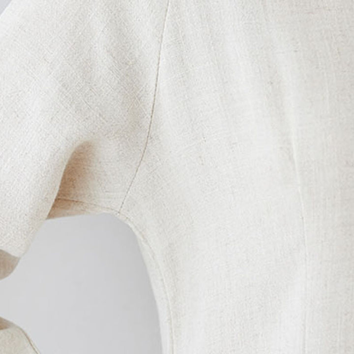 Buddha Stones 2Pcs Chinese Frog Button Design Zen Tai Chi Meditation Clothing Cotton Linen Top Pants Women's Set - image 9