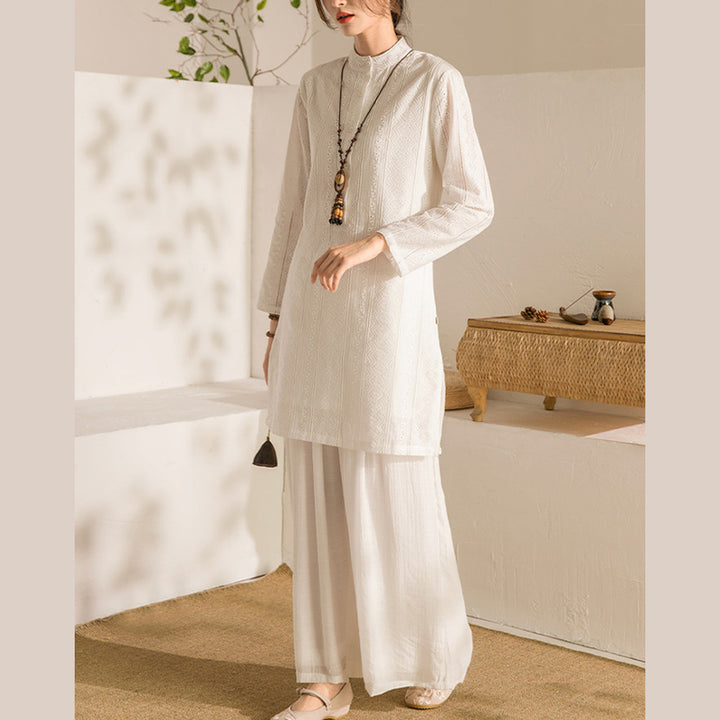 Buddha Stones 2Pcs Long Sleeve Yoga Clothing Meditation Clothing Top Pants Women's Set - image 3