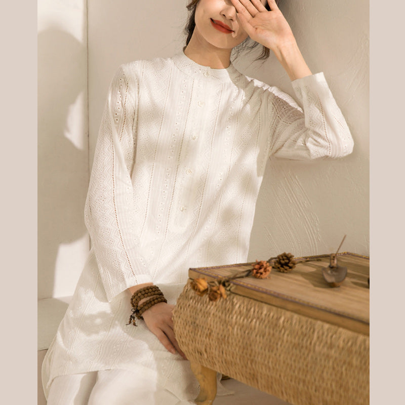 Buddha Stones 2Pcs Long Sleeve Yoga Clothing Meditation Clothing Top Pants Women's Set - image 4