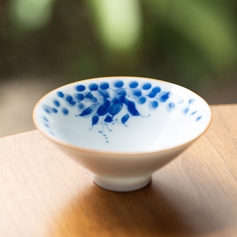 Buddha Stones Mandala Flower Koi Fish Lotus Bird Persimmons Teacup Kung Fu Tea Cup 50ml - Blue Lotus 8.3cm*3.3cm*50ml - image 12