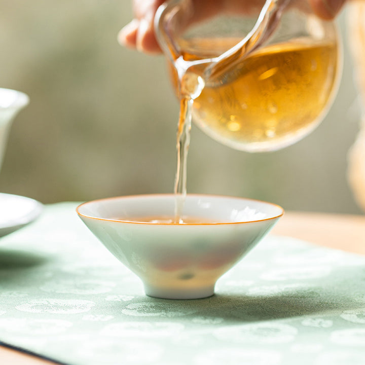 Buddha Stones Mandala Flower Koi Fish Lotus Bird Persimmons Teacup Kung Fu Tea Cup 50ml - image 15