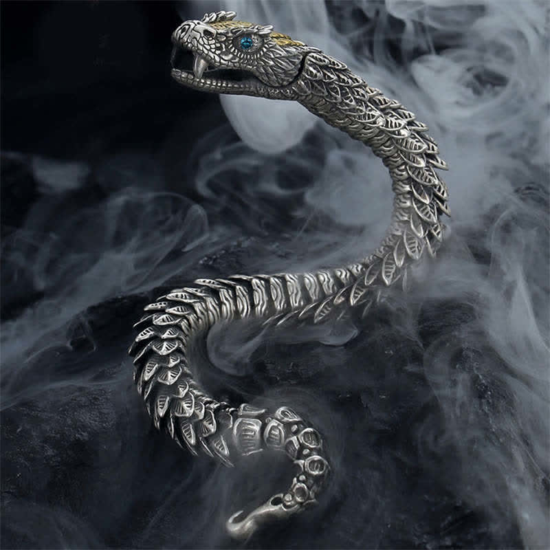 Buddha Stones Dragon Snake Handmade Amulet Protection Chain Bracelet - image 1