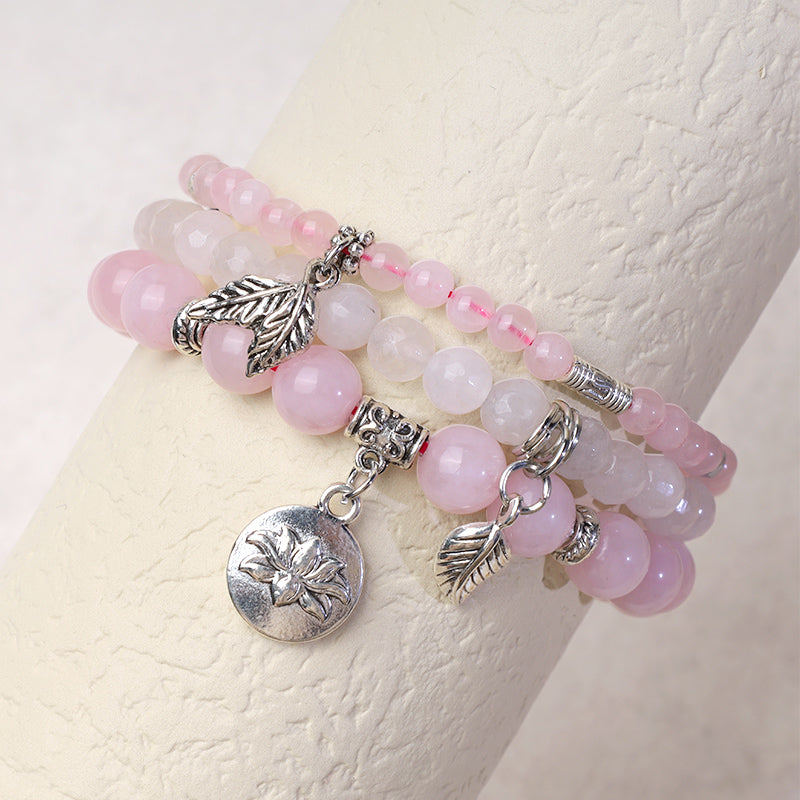 Buddha Stones 3PCS Natural Quartz Crystal Beaded Healing Energy Lotus Bracelet - image 20