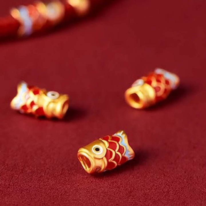 Buddha Stones 925 Sterling Silver Handmade Koi Fish Wealth Success Braided Rope Bracelet - image 5