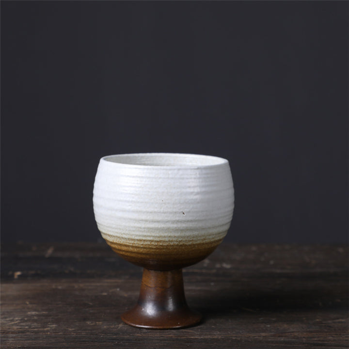 Buddha Stones Small Capacity Goblet Design Ceramic Wine Coffee Mug Tea Coffee Cup 170ml - White 7.8cm*7.8cm*9cm*170ml - image 10