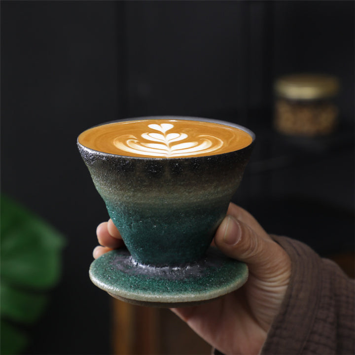 Buddha Stones Vintage Design Ceramic Coffee Mug Tea Espresso Coffee Cup 150ml - Green 9cm*9cm*8cm*150ml - image 0