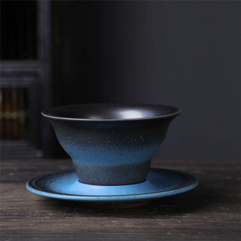 Buddha Stones Planet Design Ceramic Coffee Mug Rough Pottery Tea Coffee Cup With Saucer - Neptune 10cm*10cm*6.5cm*160ml - image 16