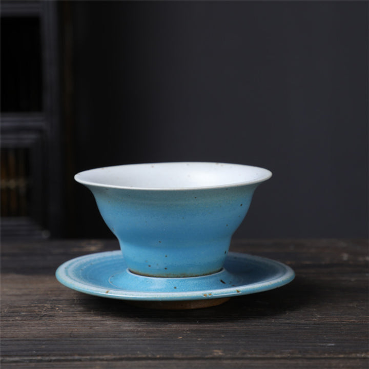 Buddha Stones Planet Design Ceramic Coffee Mug Rough Pottery Tea Coffee Cup With Saucer - Uranus 10cm*10cm*6.5cm*160ml - image 18