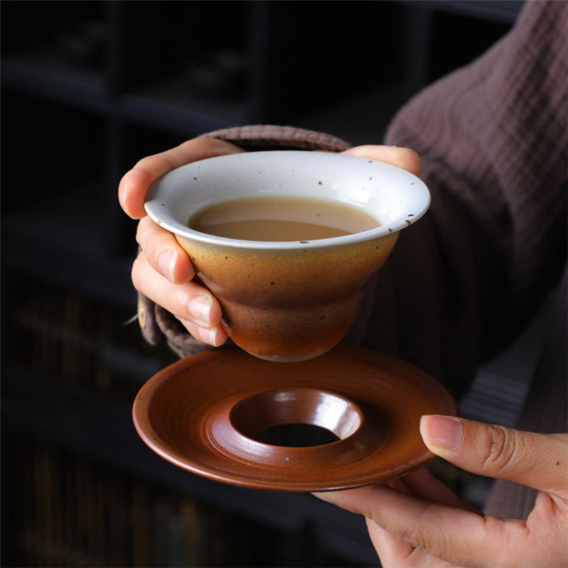 Buddha Stones Planet Design Ceramic Coffee Mug Rough Pottery Tea Coffee Cup With Saucer - Jupiter 10cm*10cm*6.5cm*160ml - image 21
