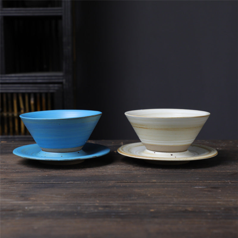 Buddha Stones Planet Design Ceramic Coffee Mug Rough Pottery Tea Coffee Cup With Saucer - image 9