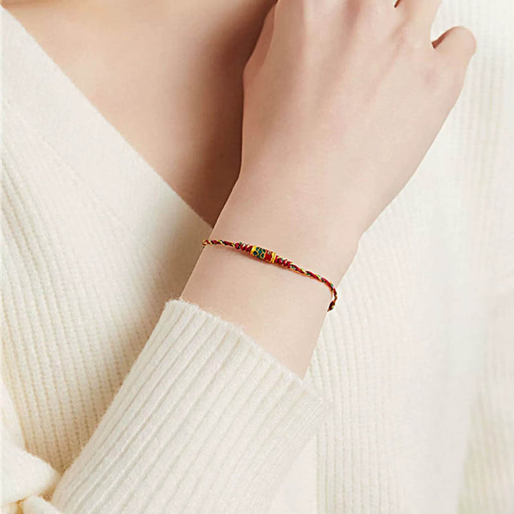 Buddha Stones Handcrafted Koi Fish Wealth Prosperity Braided Rope Bracelet - image 2