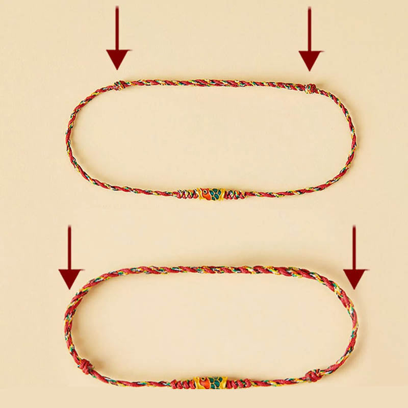 Buddha Stones Handcrafted Koi Fish Wealth Prosperity Braided Rope Bracelet - image 6