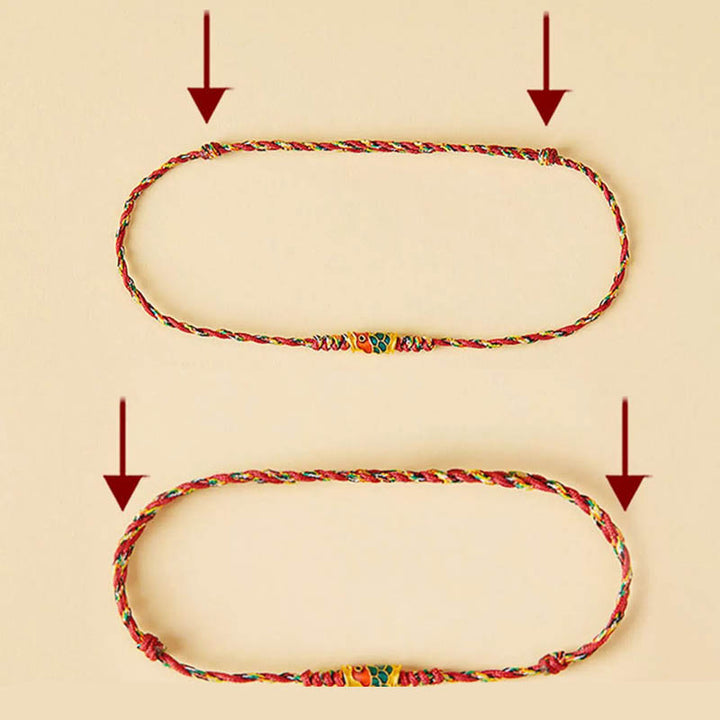 Buddha Stones Handcrafted Koi Fish Wealth Prosperity Braided Rope Bracelet - image 6