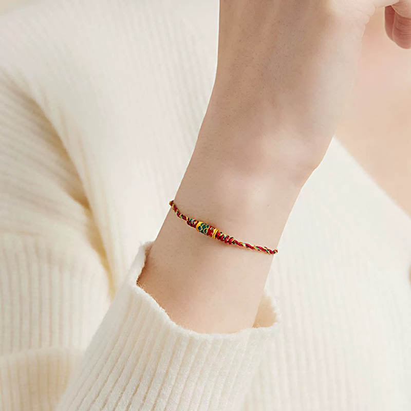 Buddha Stones Handcrafted Koi Fish Wealth Prosperity Braided Rope Bracelet - image 3