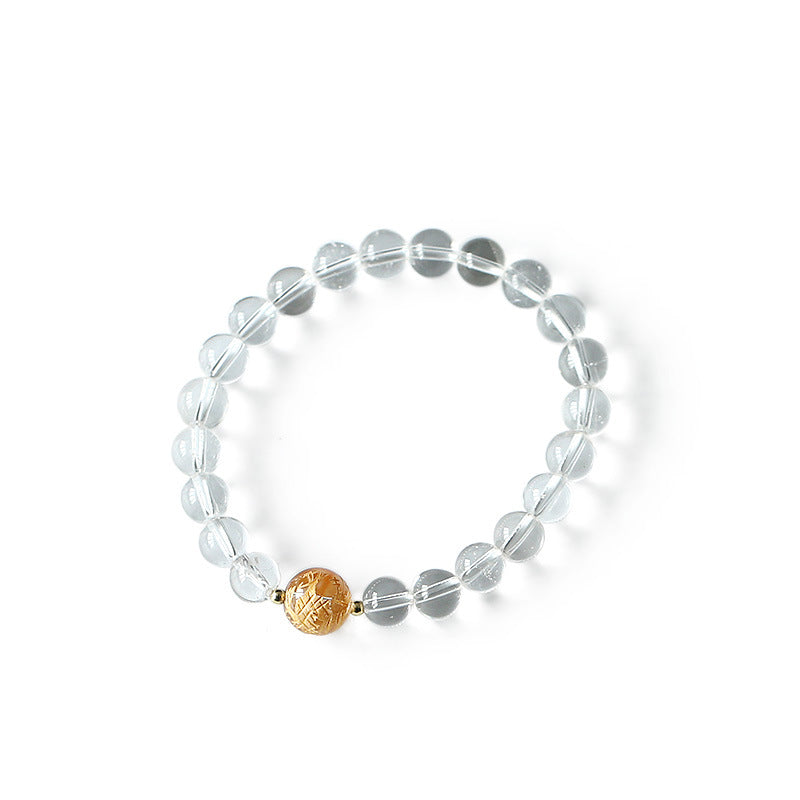 Buddha Stones Natural Black Obsidian White Crystal Black Onyx Dragon Strength Bracelet - image 12