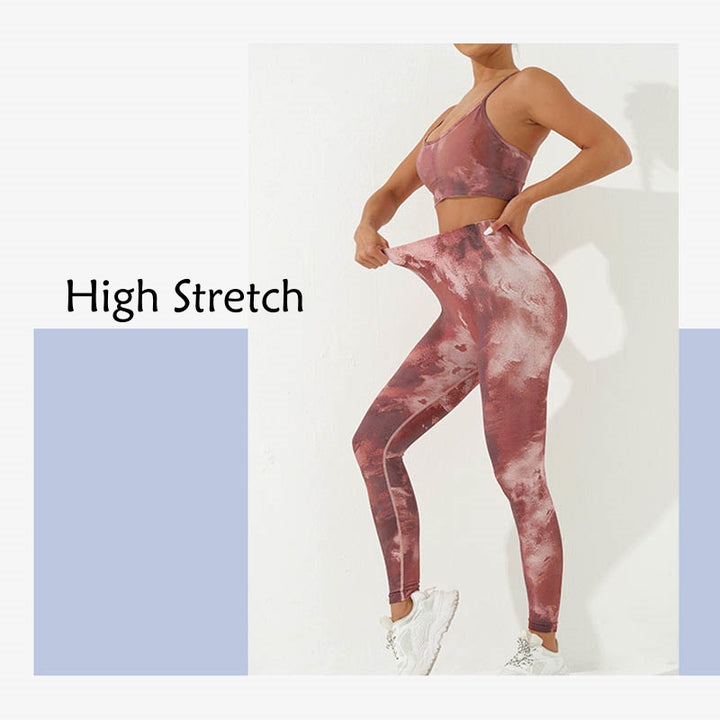 Buddha Stones 2Pcs Camo Print Backless Criss-Cross Strap Top Bra Shorts Leggings Pants Fitness Yoga Outfit Set - image 15