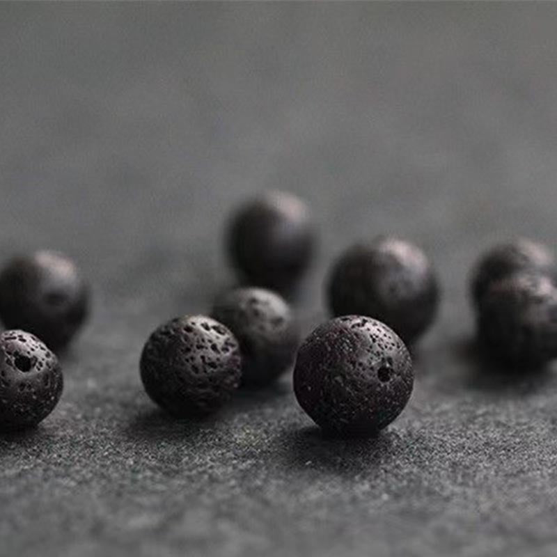 Buddha Stones Lava Rock Fish Scales Bead Healing Bracelet - image 4