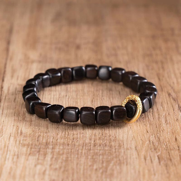 Buddha Stones Tibetan Ebony Wood Dzi Bead Balance Calm Bracelet - image 12