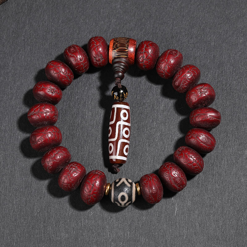 Buddha Stones Tibet Bodhi Seed Dzi Bead Dancing Lion Luck Bracelet Wrist Mala - image 5