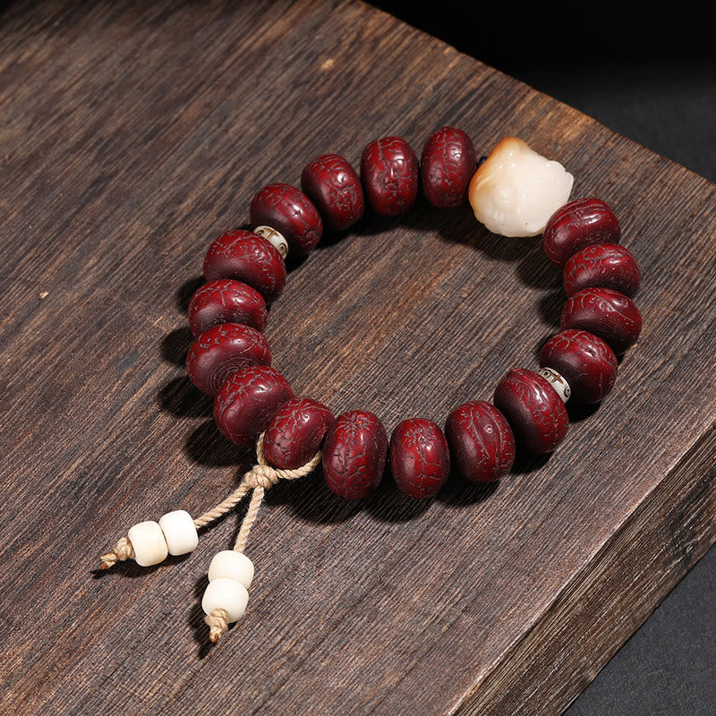 Buddha Stones Tibet Bodhi Seed Dzi Bead Dancing Lion Luck Bracelet Wrist Mala - image 7