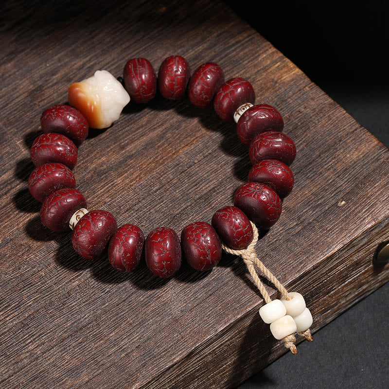 Buddha Stones Tibet Bodhi Seed Dzi Bead Dancing Lion Luck Bracelet Wrist Mala - image 8