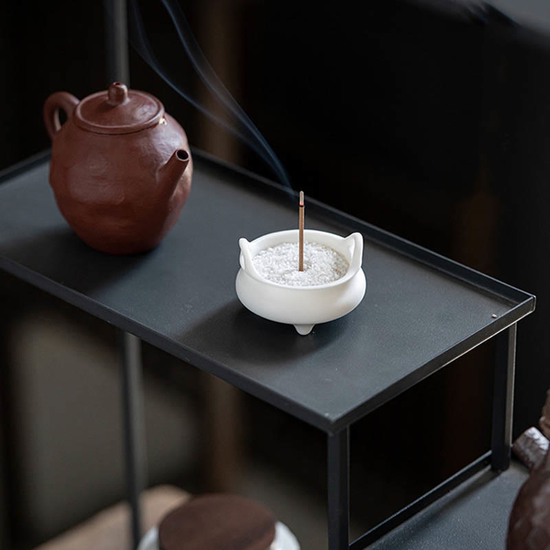 Buddha Stones Prosperous Dragon Double Lion Ears Pattern Healing Ceramic Incense Burner Decoration - image 18